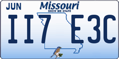 MO license plate II7E3C