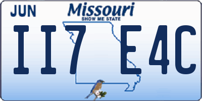 MO license plate II7E4C