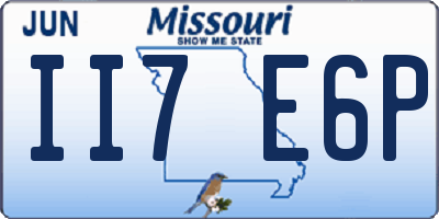 MO license plate II7E6P
