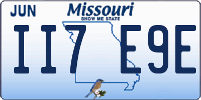 MO license plate II7E9E