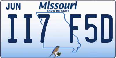 MO license plate II7F5D