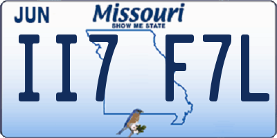 MO license plate II7F7L