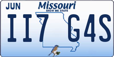 MO license plate II7G4S