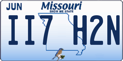 MO license plate II7H2N