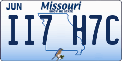 MO license plate II7H7C