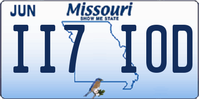 MO license plate II7I0D
