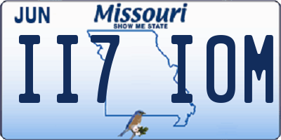 MO license plate II7I0M