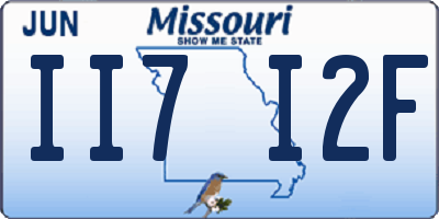 MO license plate II7I2F