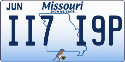 MO license plate II7I9P
