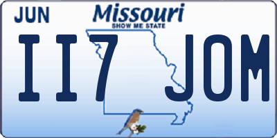 MO license plate II7J0M