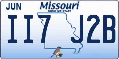 MO license plate II7J2B