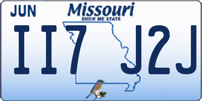 MO license plate II7J2J