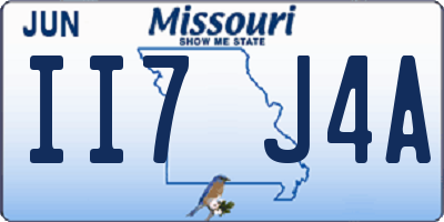 MO license plate II7J4A