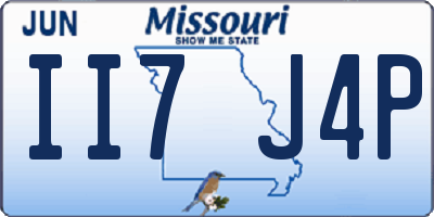 MO license plate II7J4P