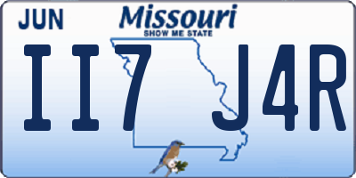 MO license plate II7J4R