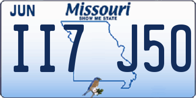 MO license plate II7J5O
