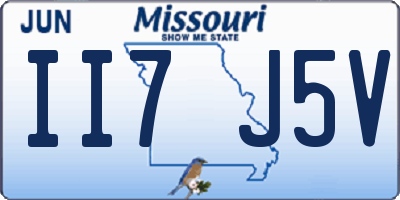 MO license plate II7J5V