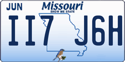 MO license plate II7J6H