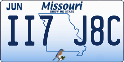MO license plate II7J8C