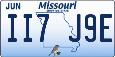 MO license plate II7J9E