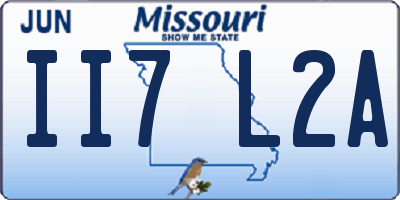 MO license plate II7L2A