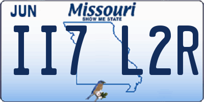 MO license plate II7L2R