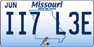 MO license plate II7L3E
