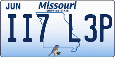 MO license plate II7L3P