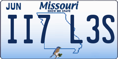 MO license plate II7L3S
