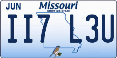 MO license plate II7L3U