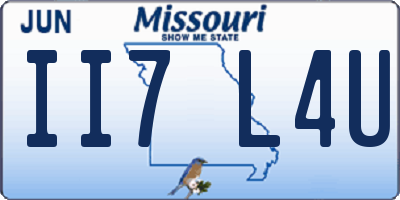 MO license plate II7L4U