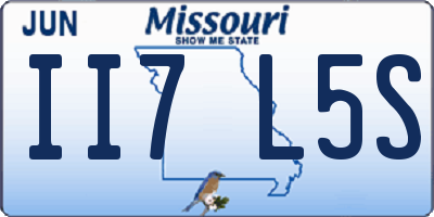 MO license plate II7L5S