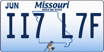 MO license plate II7L7F