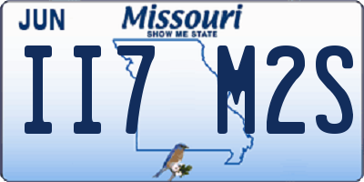 MO license plate II7M2S