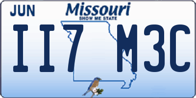MO license plate II7M3C