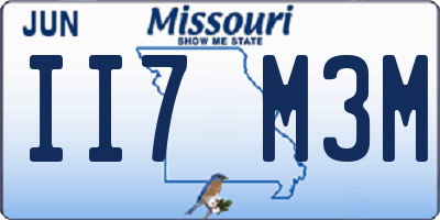 MO license plate II7M3M