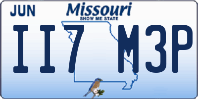 MO license plate II7M3P