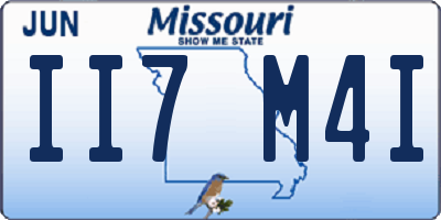 MO license plate II7M4I