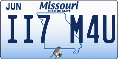 MO license plate II7M4U