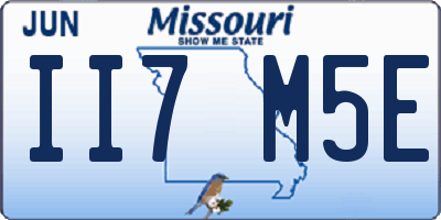 MO license plate II7M5E