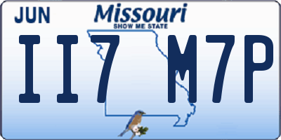 MO license plate II7M7P