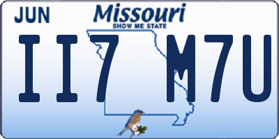 MO license plate II7M7U