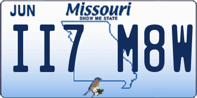 MO license plate II7M8W
