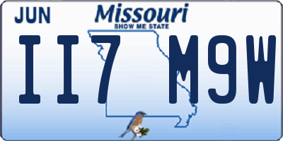 MO license plate II7M9W
