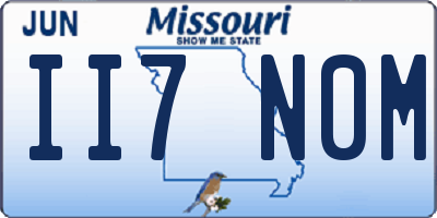 MO license plate II7N0M