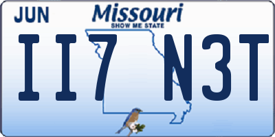 MO license plate II7N3T