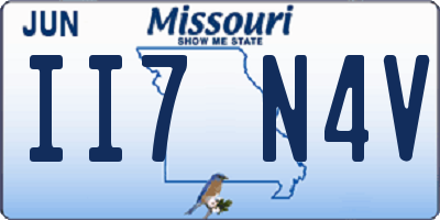 MO license plate II7N4V