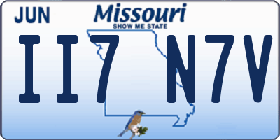 MO license plate II7N7V