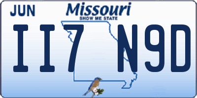 MO license plate II7N9D