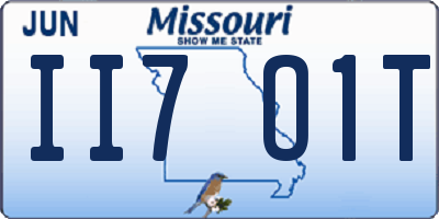 MO license plate II7O1T